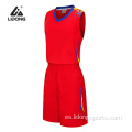 Men Basketball Jersey Design de uniforme de baloncesto rojo